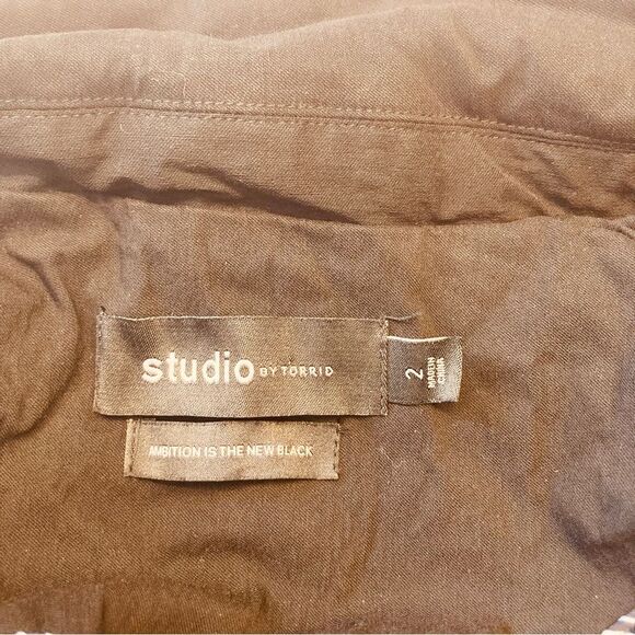 Torrid Studio‎ Lexington Millennium Stretch Blazer Office Plus Size 2 2X Black - Picture 7 of 9